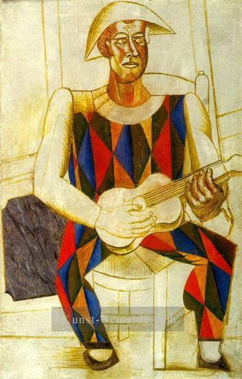 Arlequin assis a la guitare 1916 kubist Pablo Picasso Ölgemälde